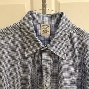 Brooks Brothers Blue Checkered Men's Shirt
